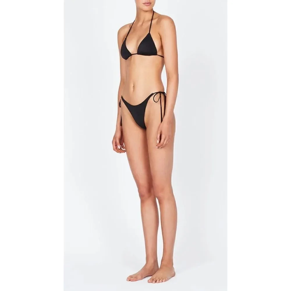 triangl swimwear Black String Tie Bikini
